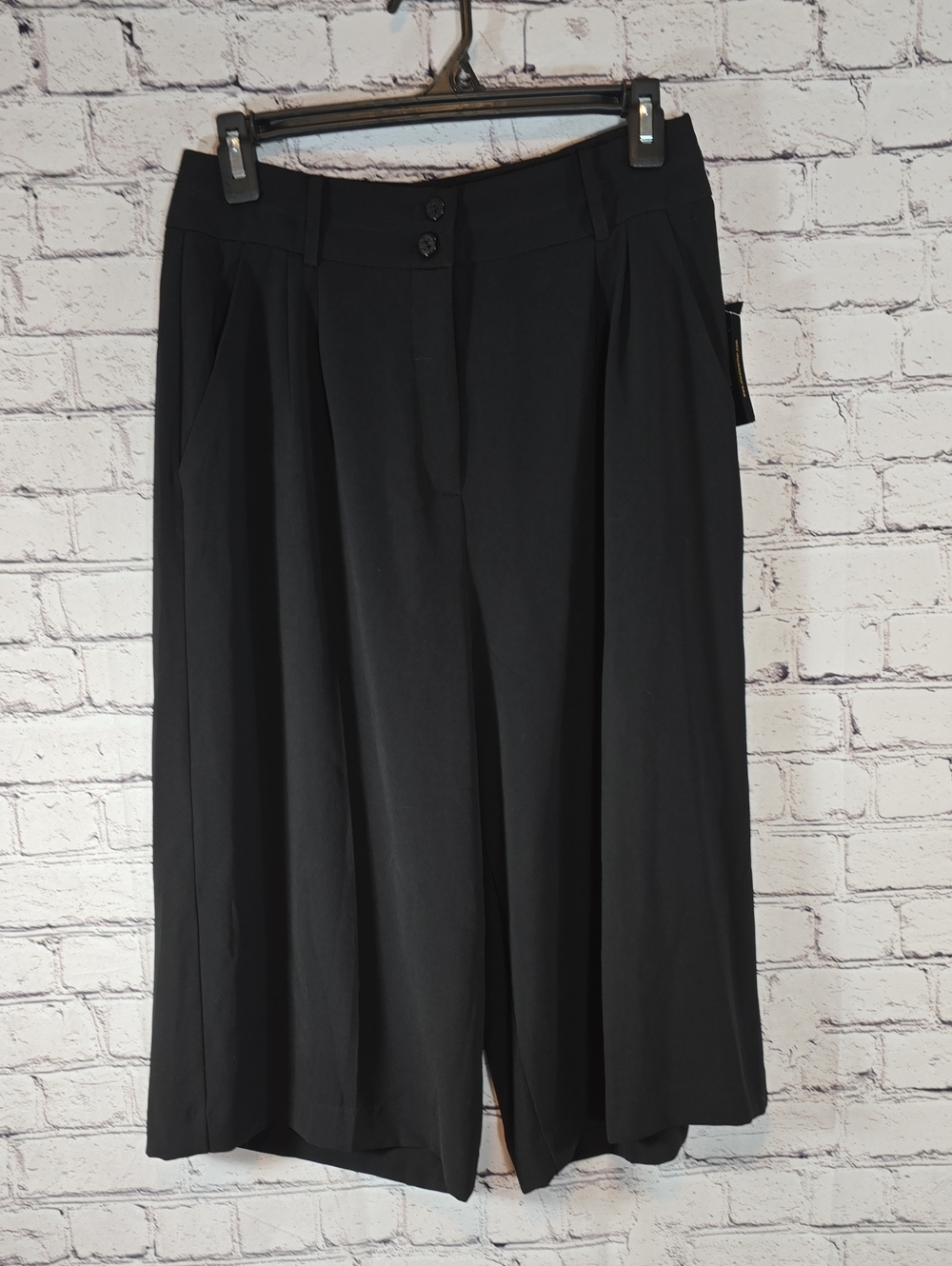 Nicole by Nicole Miller Wide-Leg Black Cropped Dress Culottes/Pants Size 8 NWT